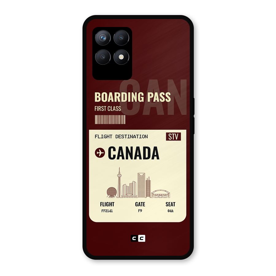 Canada Boarding Pass Metal Back Case for Realme Narzo 50