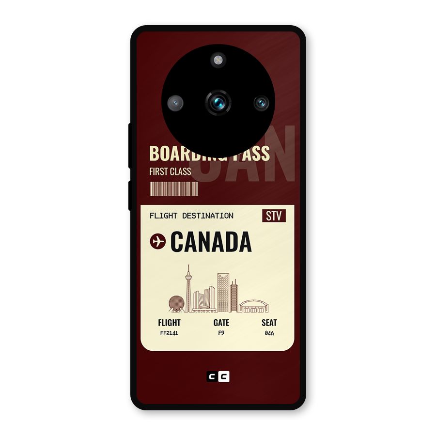 Canada Boarding Pass Metal Back Case for Realme Narzo 60 Pro