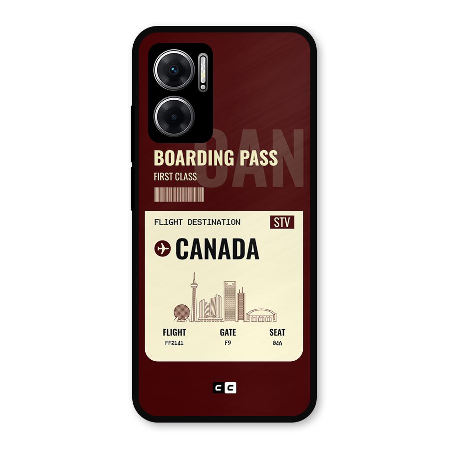 Canada Boarding Pass Metal Back Case for Redmi 11 Prime 5G