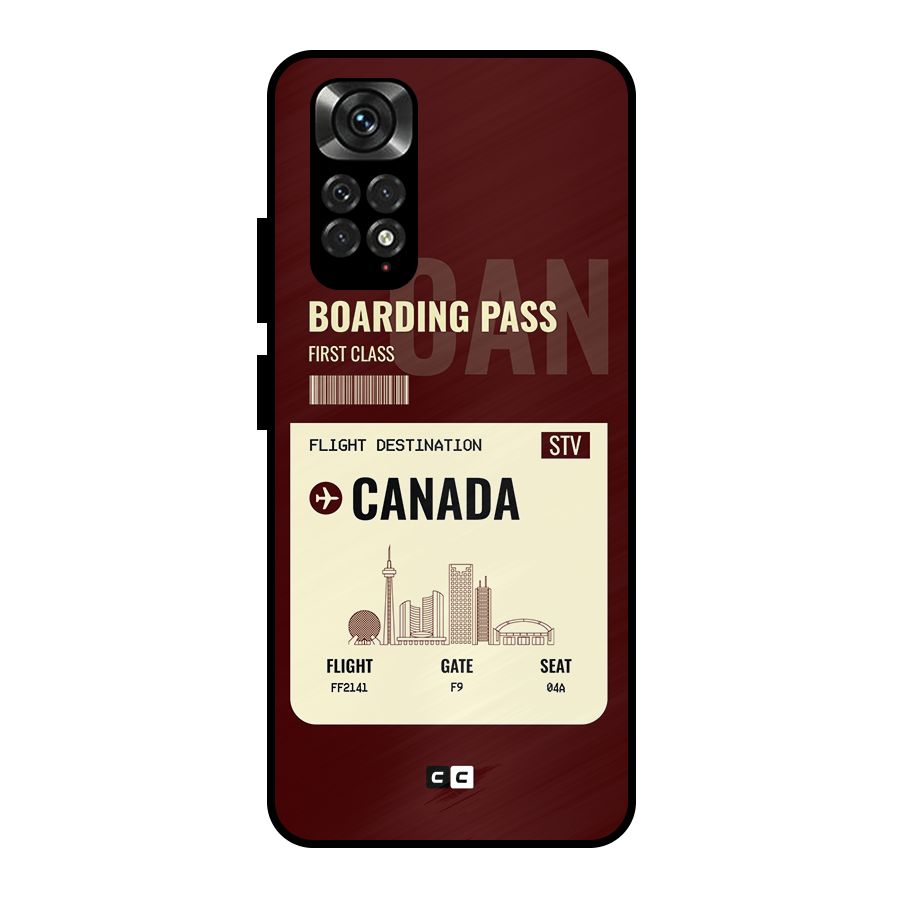 Canada Boarding Pass Metal Back Case for Redmi Note 11 Pro Plus 5G