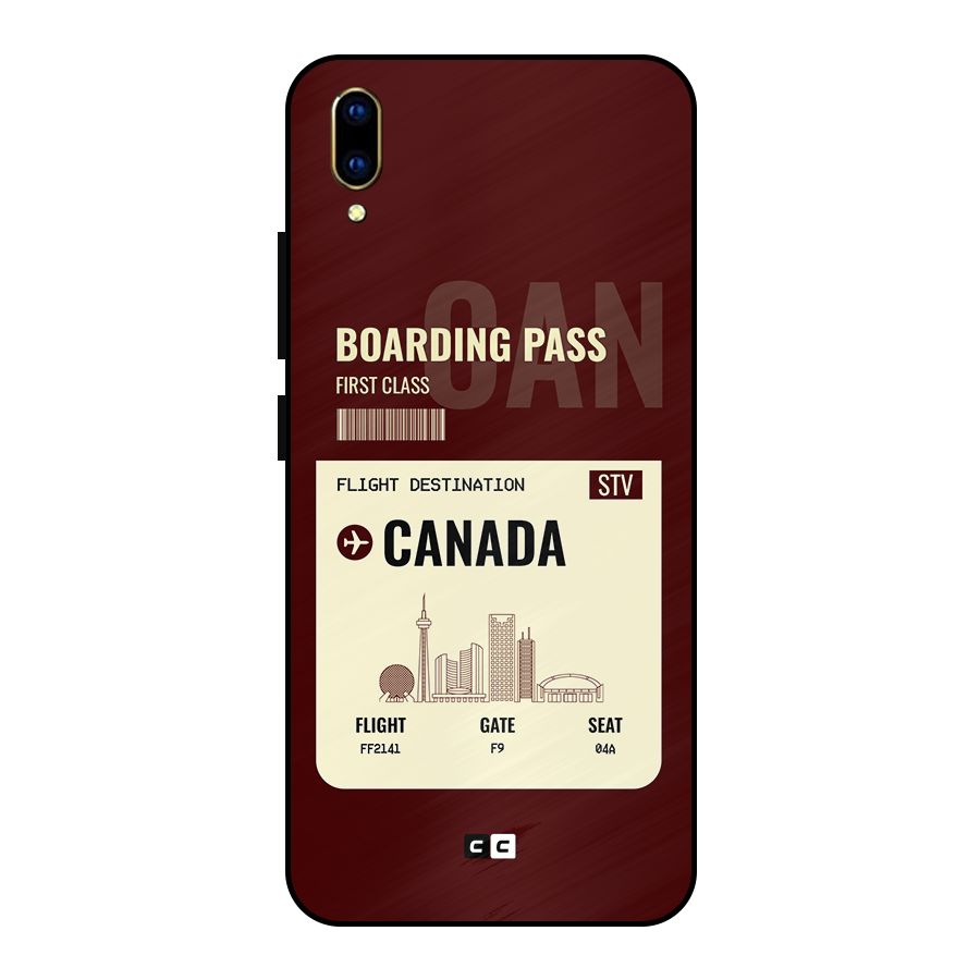 Canada Boarding Pass Metal Back Case for Vivo V11 Pro