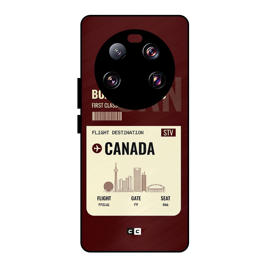 Canada Boarding Pass Metal Back Case for Xiaomi 13 Ultra