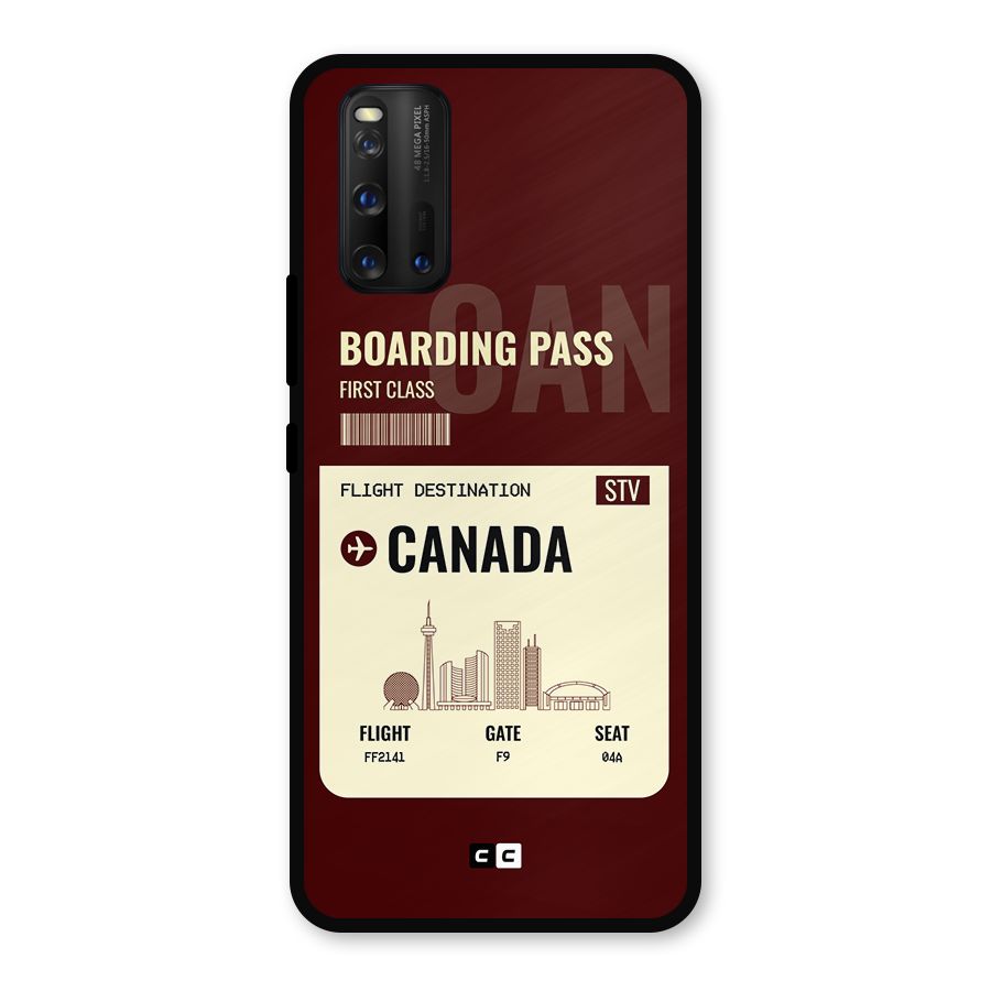 Canada Boarding Pass Metal Back Case for iQOO 3