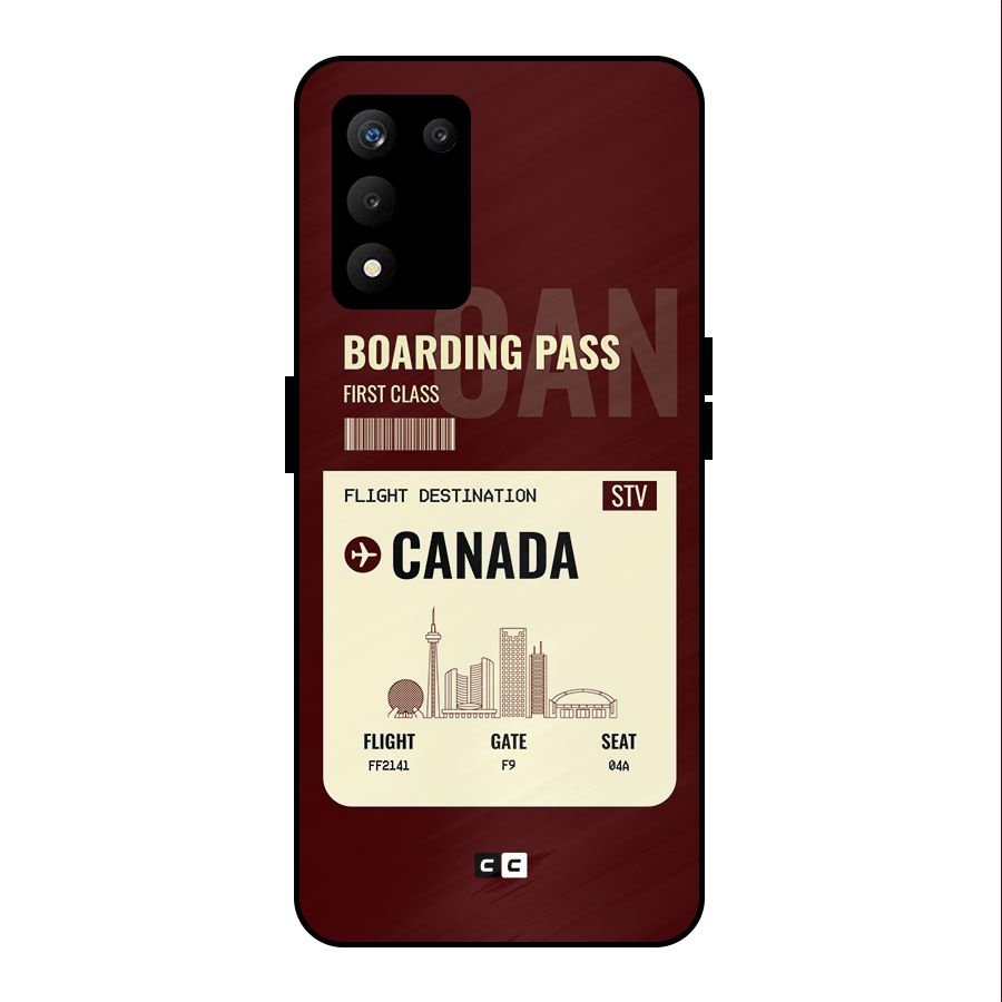 Canada Boarding Pass Metal Back Case for realme 9 5G SE