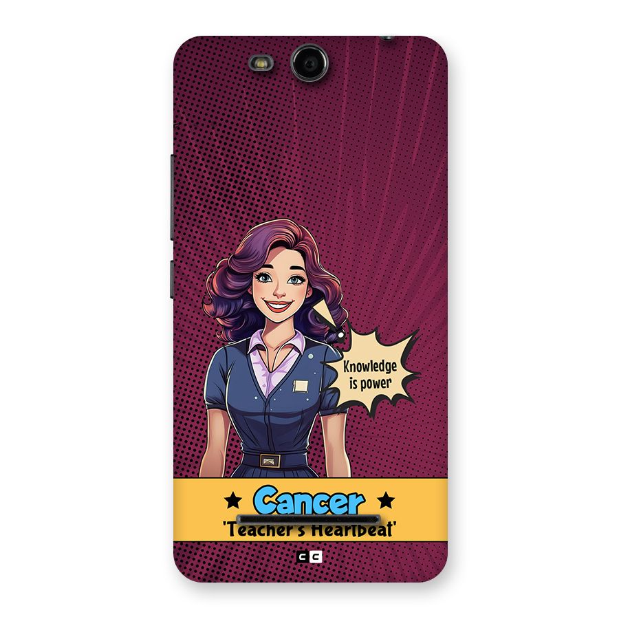 Cancer Heartbeat Back Case for Canvas Juice 3 Q392
