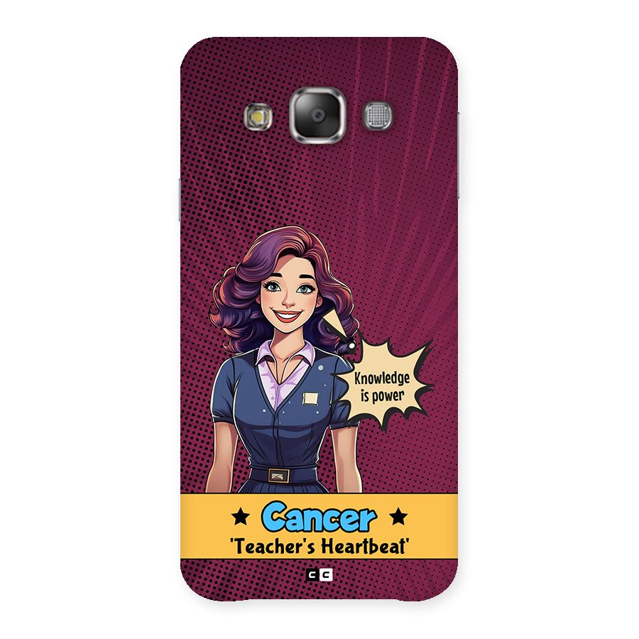 Cancer Heartbeat Back Case for Galaxy E7