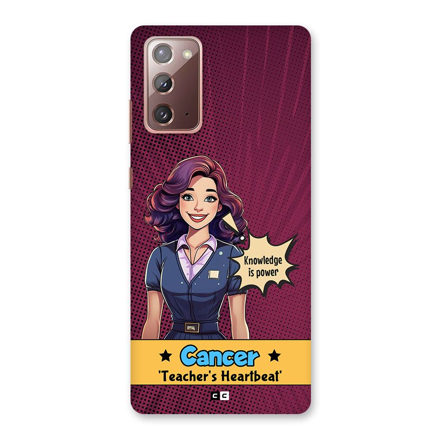 Cancer Heartbeat Back Case for Galaxy Note 20