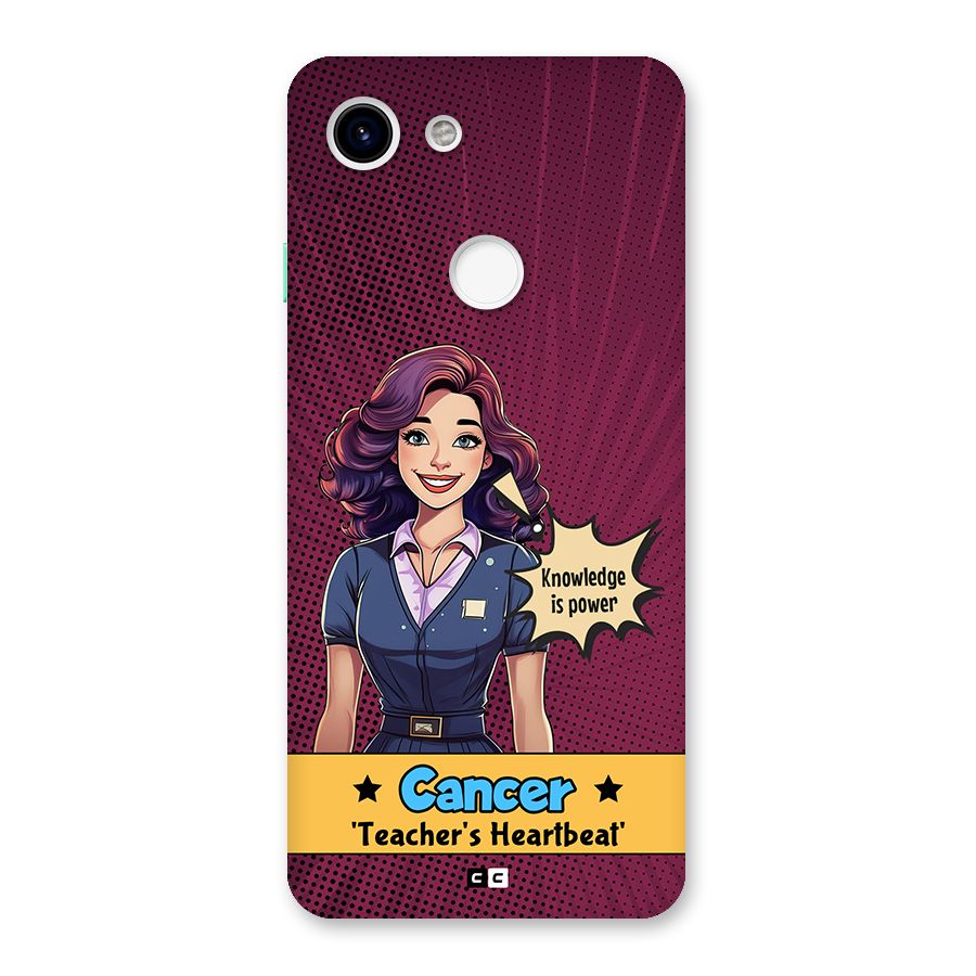 Cancer Heartbeat Back Case for Google Pixel 3