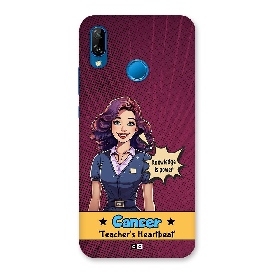 Cancer Heartbeat Back Case for Huawei P20 Lite