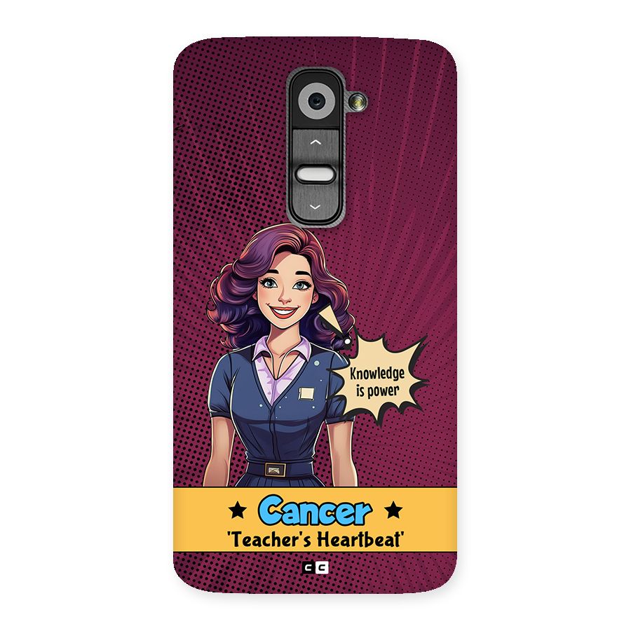 Cancer Heartbeat Back Case for LG G2