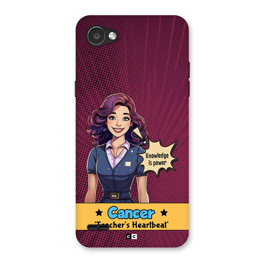 Cancer Heartbeat Back Case for LG Q6
