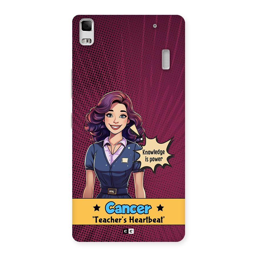 Cancer Heartbeat Back Case for Lenovo K3 Note
