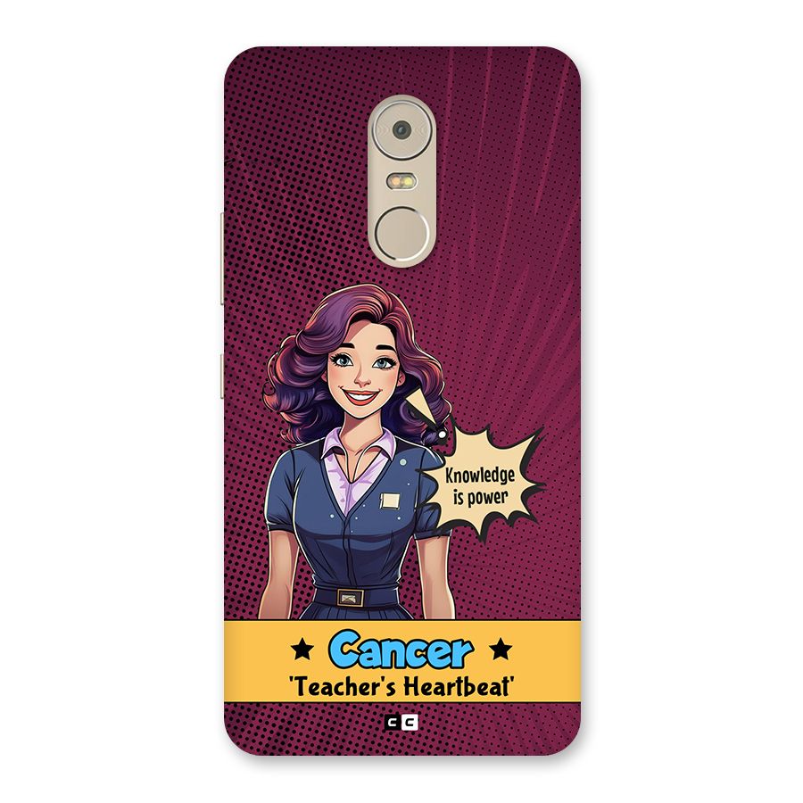 Cancer Heartbeat Back Case for Lenovo K6 Note