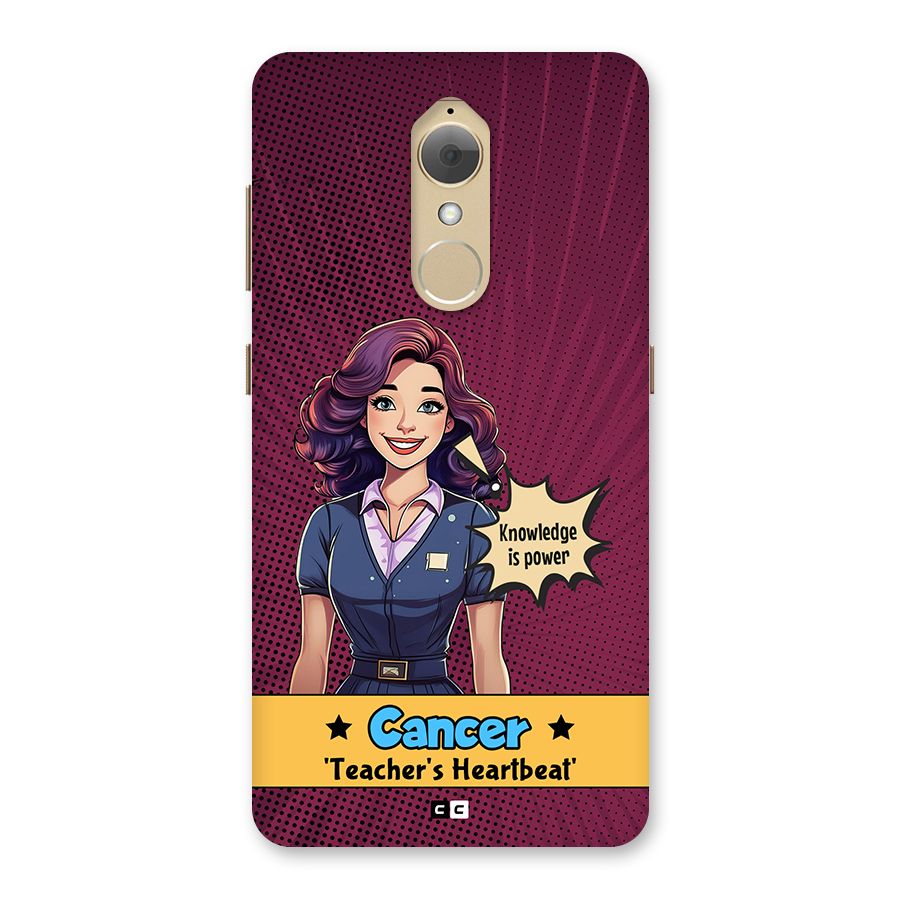 Cancer Heartbeat Back Case for Lenovo K8