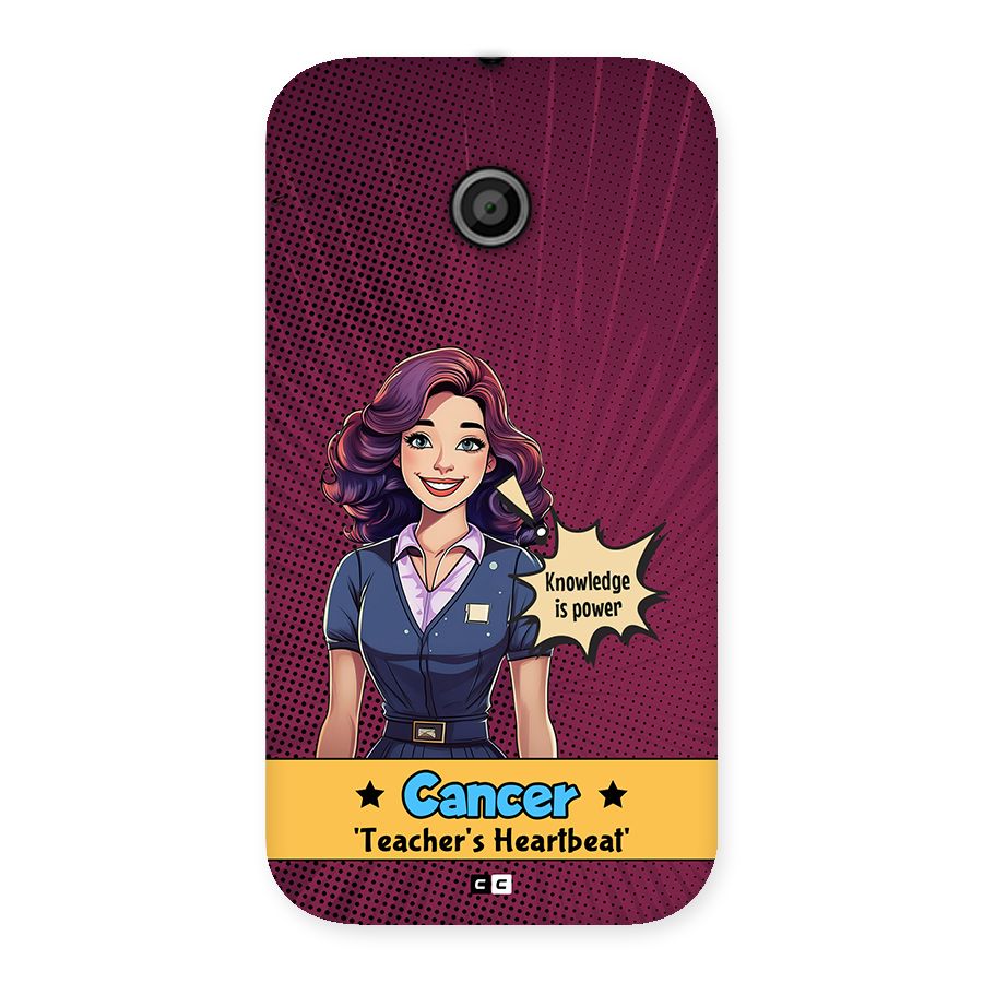 Cancer Heartbeat Back Case for Moto E