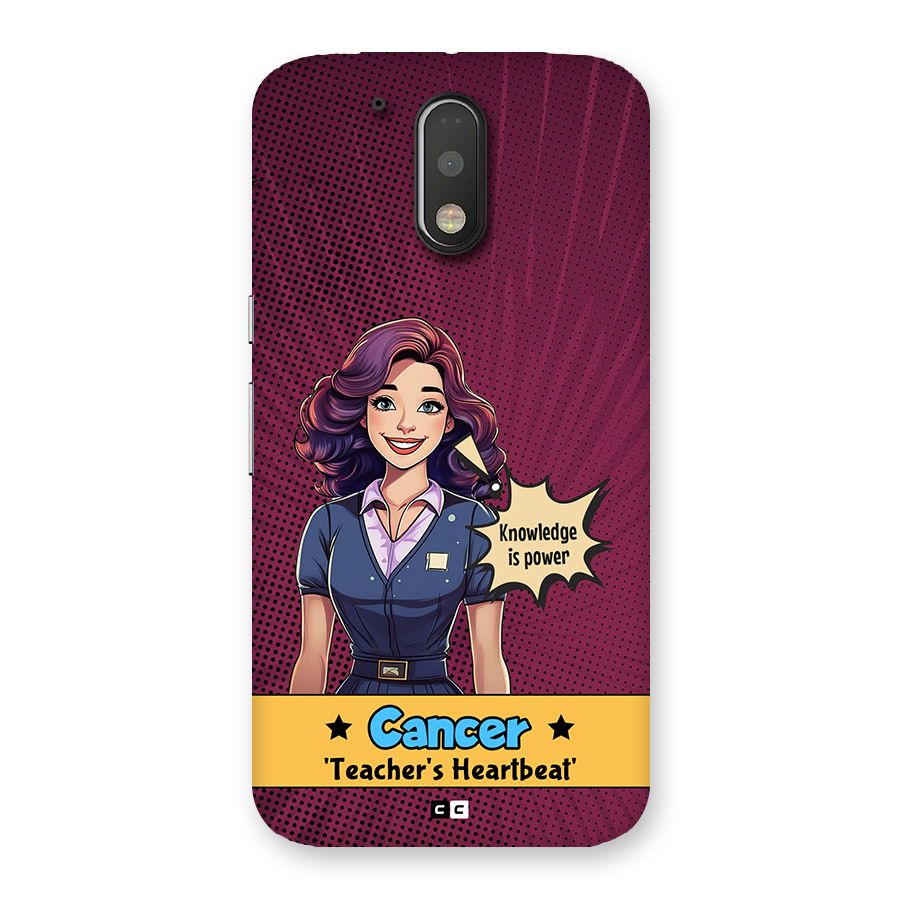 Cancer Heartbeat Back Case for Moto G4