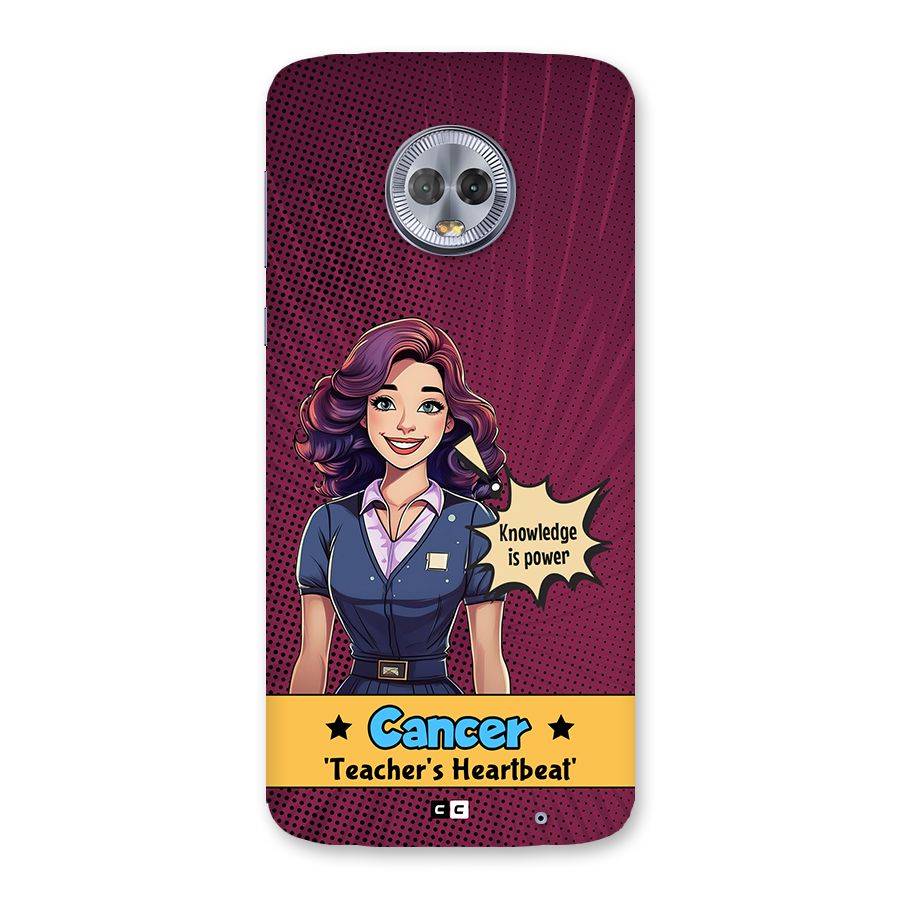 Cancer Heartbeat Back Case for Moto G6 Plus