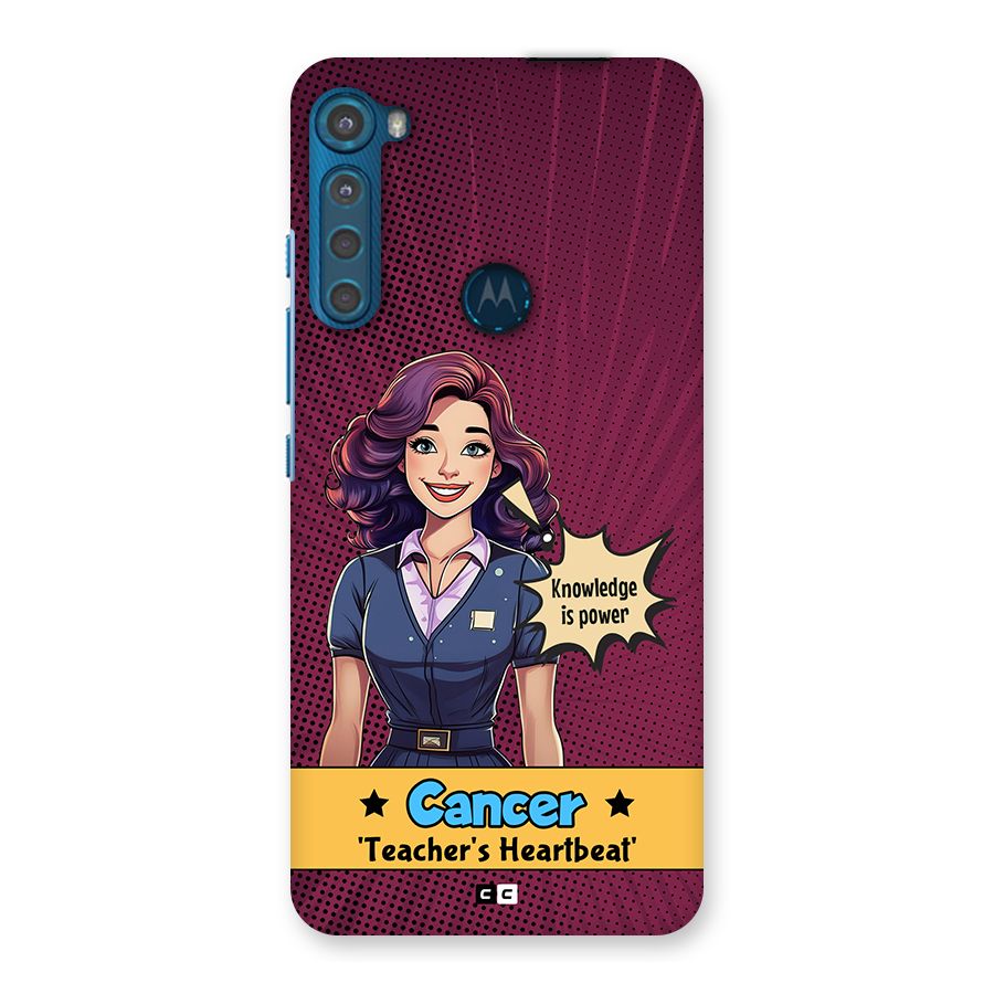 Cancer Heartbeat Back Case for Motorola One Fusion Plus