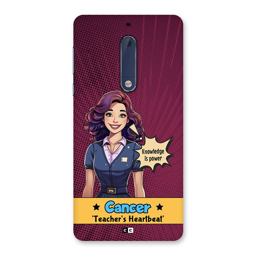 Cancer Heartbeat Back Case for Nokia 5