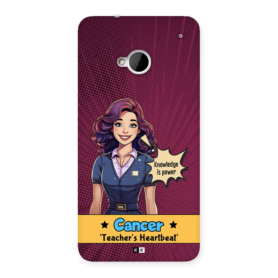 Cancer Heartbeat Back Case for One M7 (Single Sim)