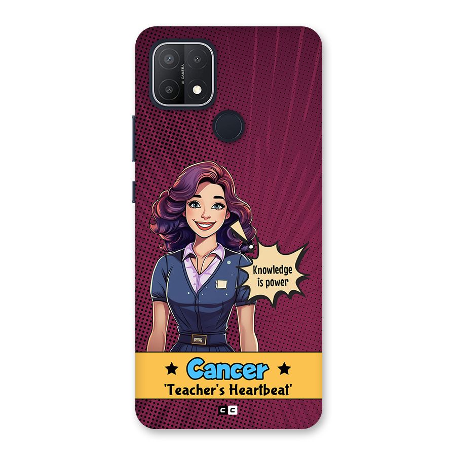 Cancer Heartbeat Back Case for Oppo A15s