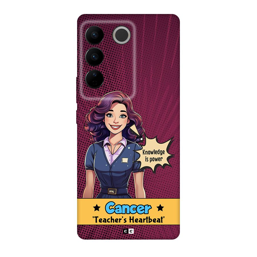 Cancer Heartbeat Back Case for Vivo V27