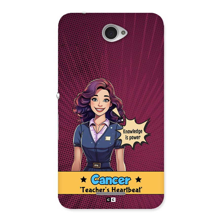 Cancer Heartbeat Back Case for Xperia E4