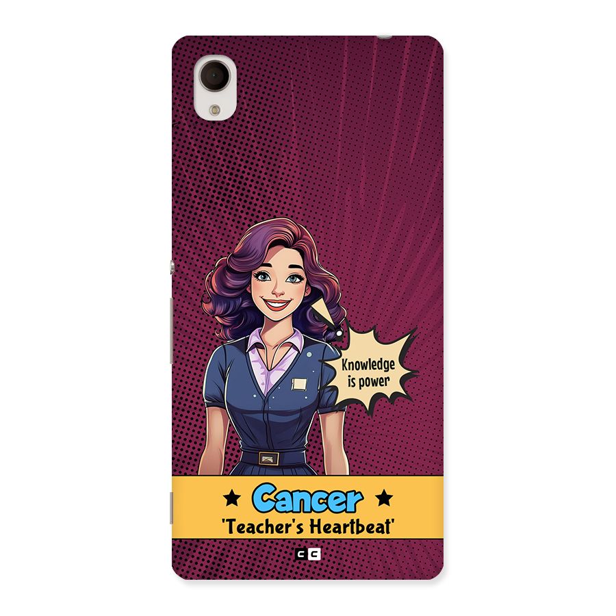 Cancer Heartbeat Back Case for Xperia M4 Aqua