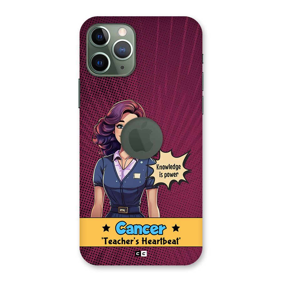 Cancer Heartbeat Back Case for iPhone 11 Pro Logo Cut