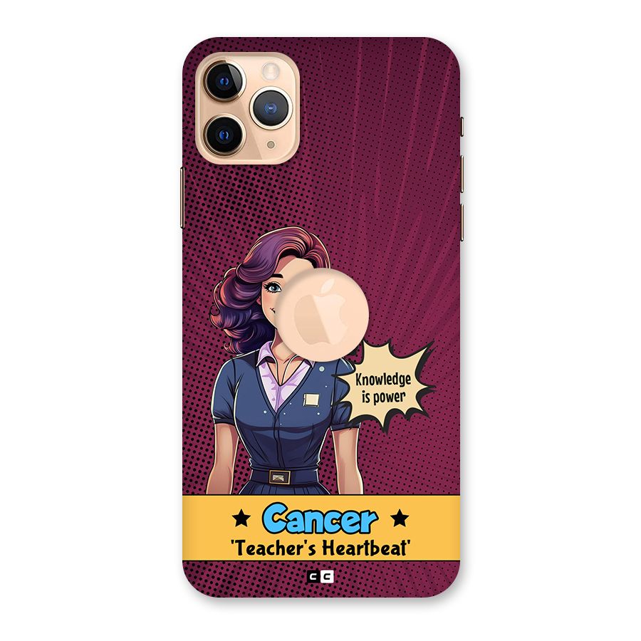 Cancer Heartbeat Back Case for iPhone 11 Pro Max Logo Cut
