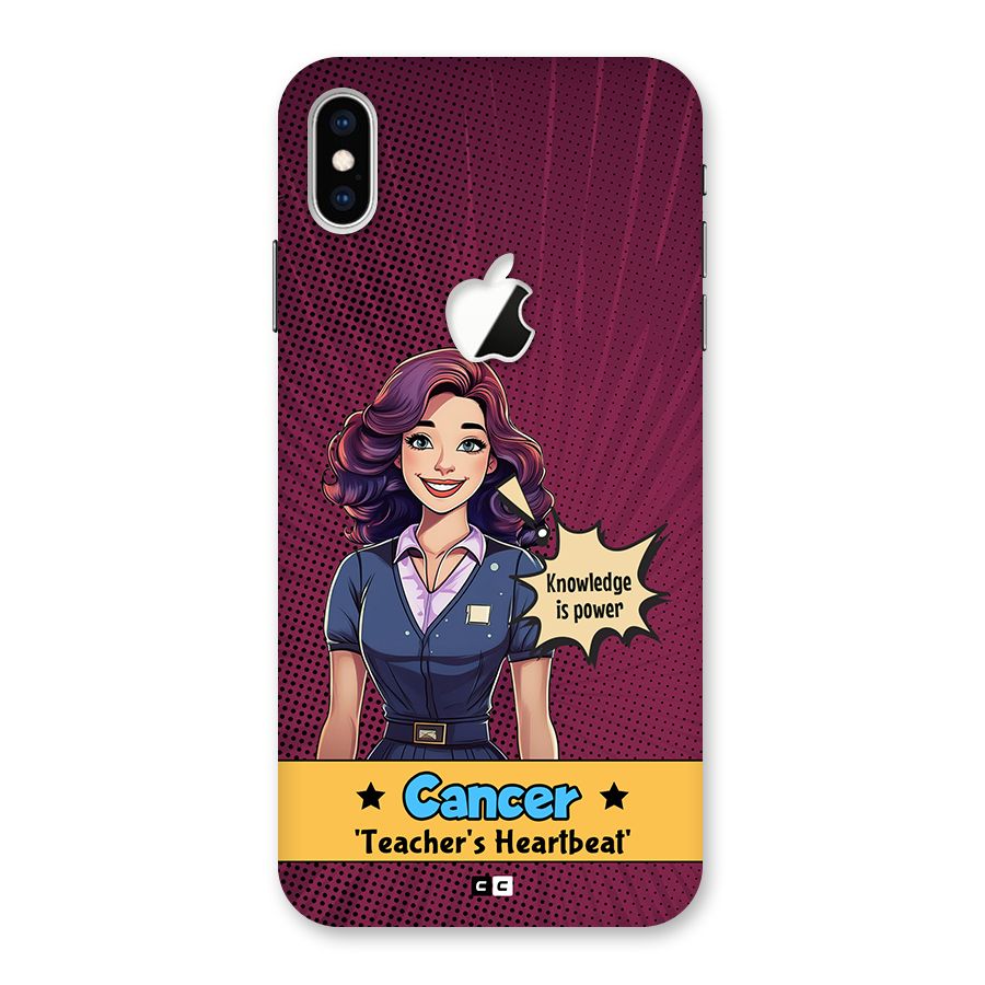 Cancer Heartbeat Back Case for iPhone XS Max Apple Cut