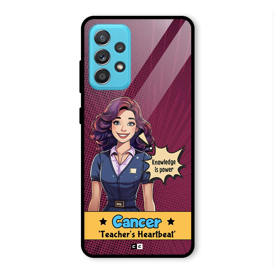 Cancer Heartbeat Glass Back Case for Galaxy A52