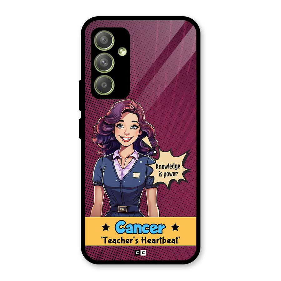 Cancer Heartbeat Glass Back Case for Galaxy A54