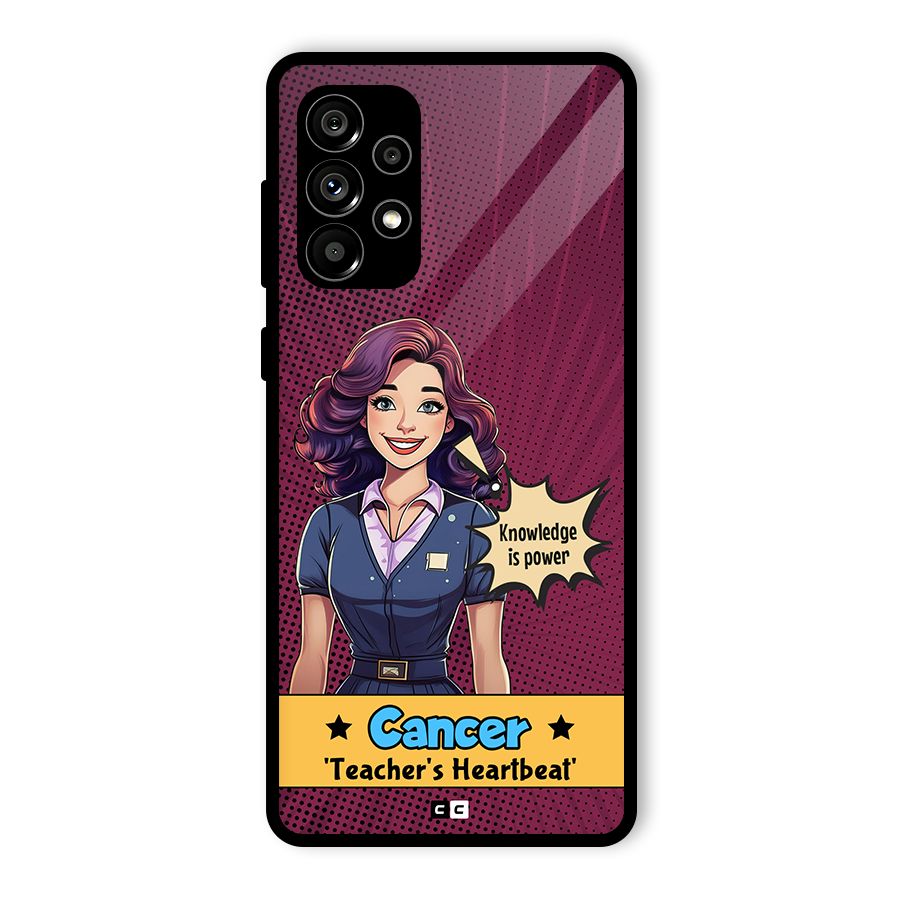 Cancer Heartbeat Glass Back Case for Galaxy A73 5G