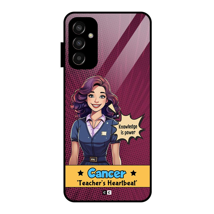 Cancer Heartbeat Glass Back Case for Galaxy F13
