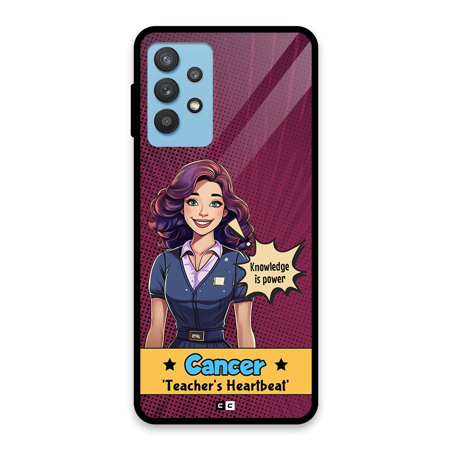 Cancer Heartbeat Glass Back Case for Galaxy M32 5G