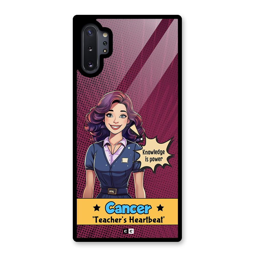 Cancer Heartbeat Glass Back Case for Galaxy Note 10 Plus