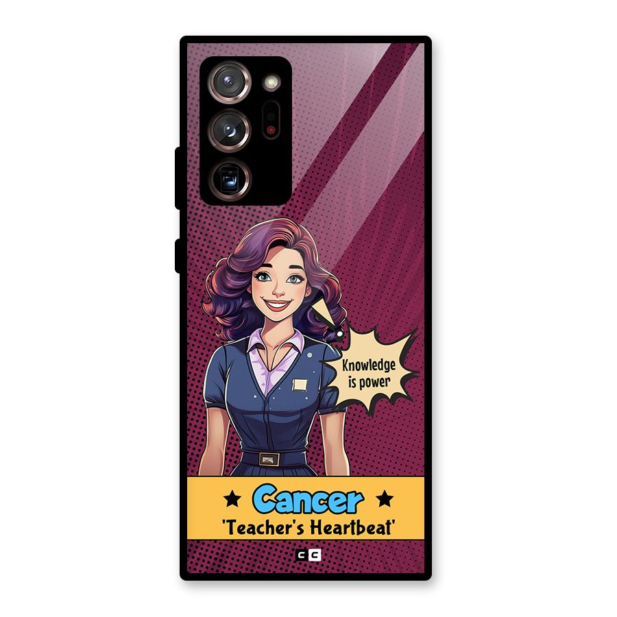 Cancer Heartbeat Glass Back Case for Galaxy Note 20 Ultra 5G