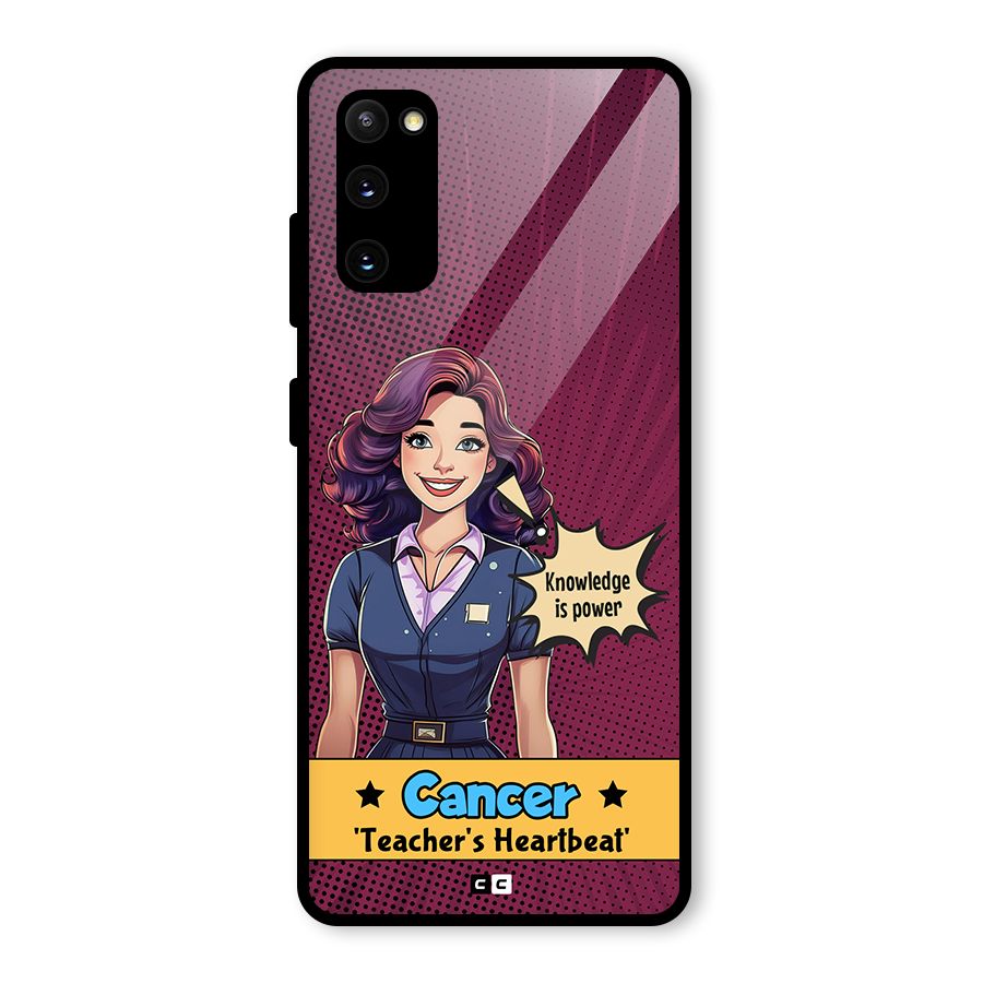 Cancer Heartbeat Glass Back Case for Galaxy S20 FE