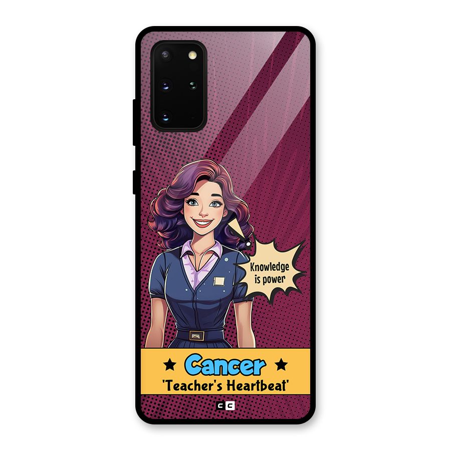 Cancer Heartbeat Glass Back Case for Galaxy S20 Plus