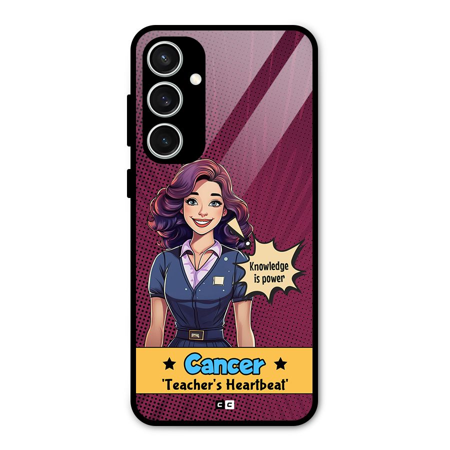 Cancer Heartbeat Glass Back Case for Galaxy S23 FE