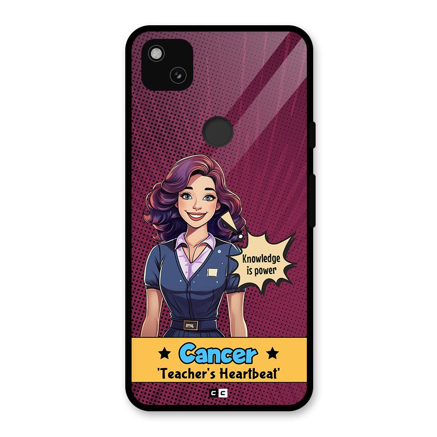 Cancer Heartbeat Glass Back Case for Google Pixel 4a
