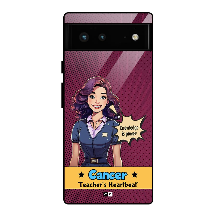 Cancer Heartbeat Glass Back Case for Google Pixel 6