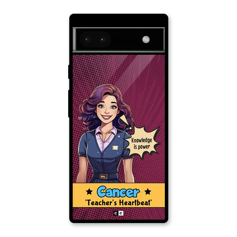 Cancer Heartbeat Glass Back Case for Google Pixel 6a
