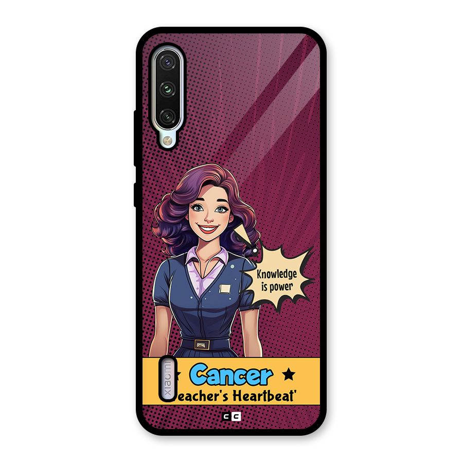 Cancer Heartbeat Glass Back Case for Mi A3