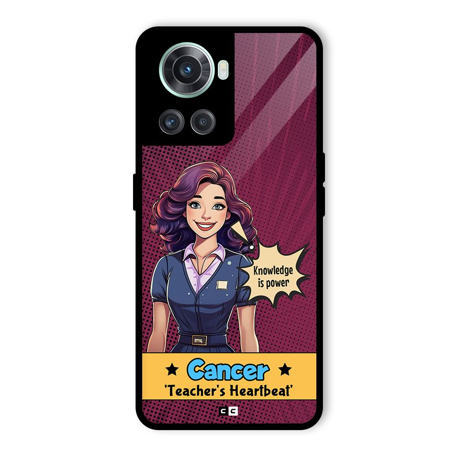 Cancer Heartbeat Glass Back Case for OnePlus 10R