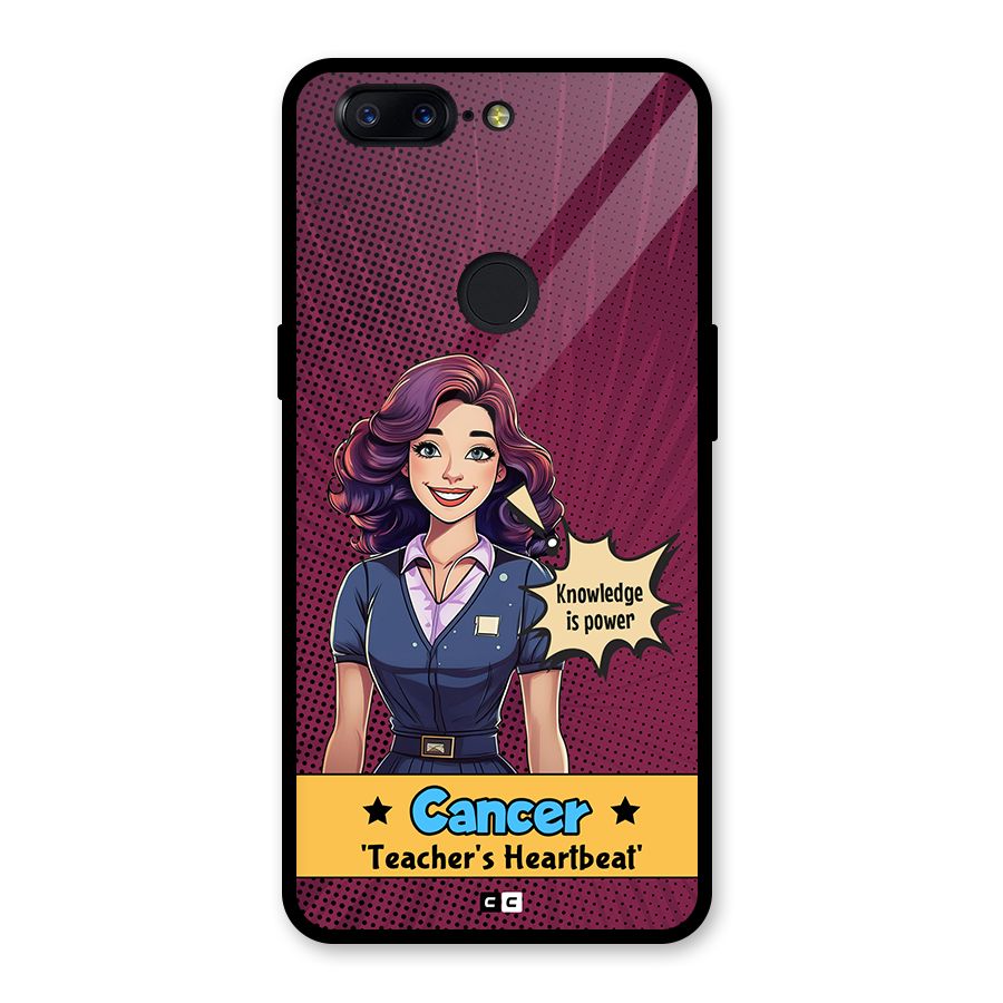 Cancer Heartbeat Glass Back Case for OnePlus 5T