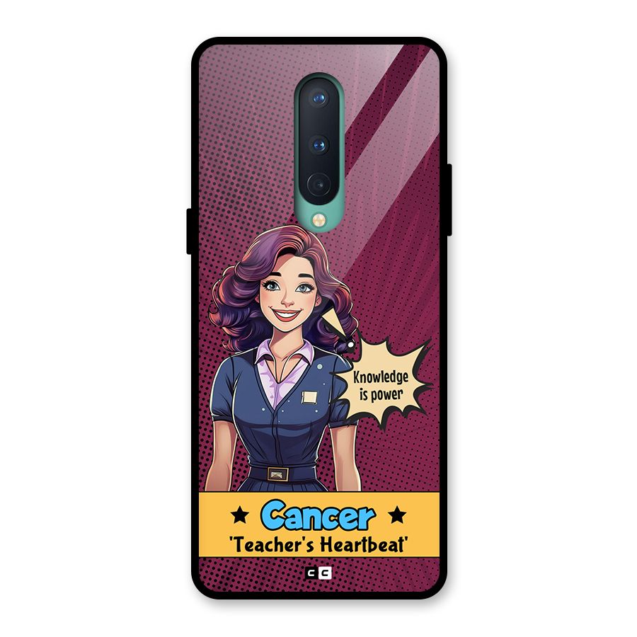 Cancer Heartbeat Glass Back Case for OnePlus 8