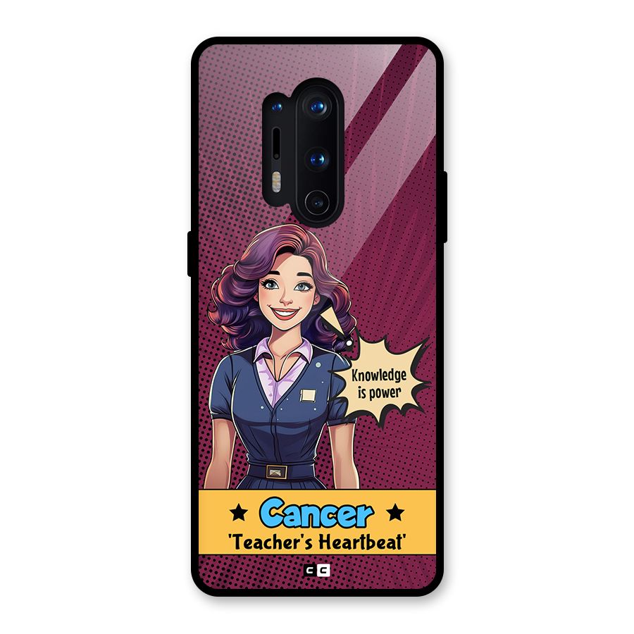 Cancer Heartbeat Glass Back Case for OnePlus 8 Pro