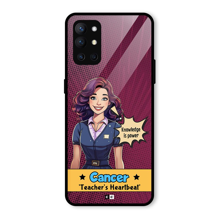 Cancer Heartbeat Glass Back Case for OnePlus 9R